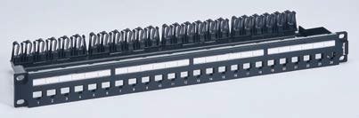 Legrand LINKEO-C 19" modulárny patch panel 24port 1U pre UTP i STP keystony, vyväzovacia lišta kov, čierny 632850