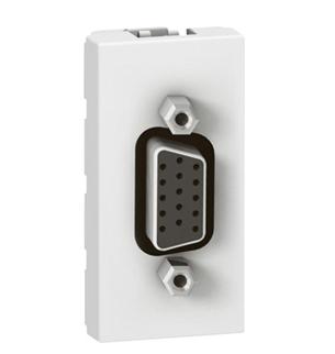 Legrand Mosaic A/V zásuvka HD15, letovanie, 22,5x45mm (1 modul), biela 78772