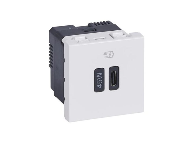 Legrand MOSAIC ZÁSUVKA USB C 45W 2MODULY BIELA 077655L