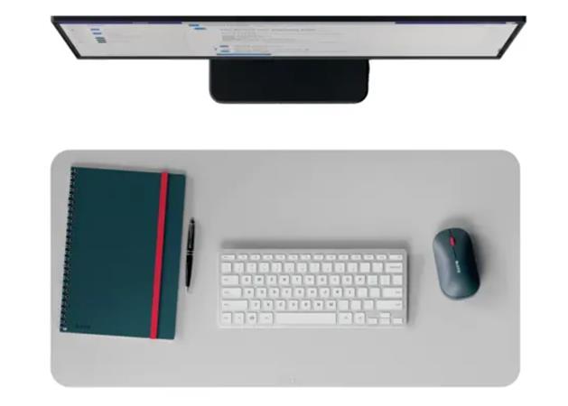 LEITZ podložka na stůl recyklovaná kůže 36x70 cm sv. šedá 53850085