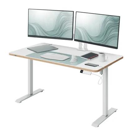 LEITZ Výškově nastavitelný elektrický ergonomický stůl Leitz Ergo bílý 120x70 cm (deska 67710001, base 67720001 67700001