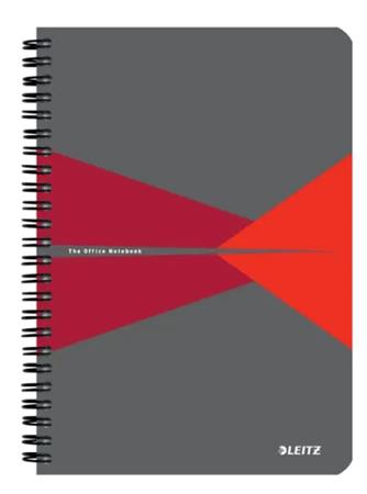 Leitz zápisník Office A5 čtverečkovaný, drátěná vazba, PP desky 44981025