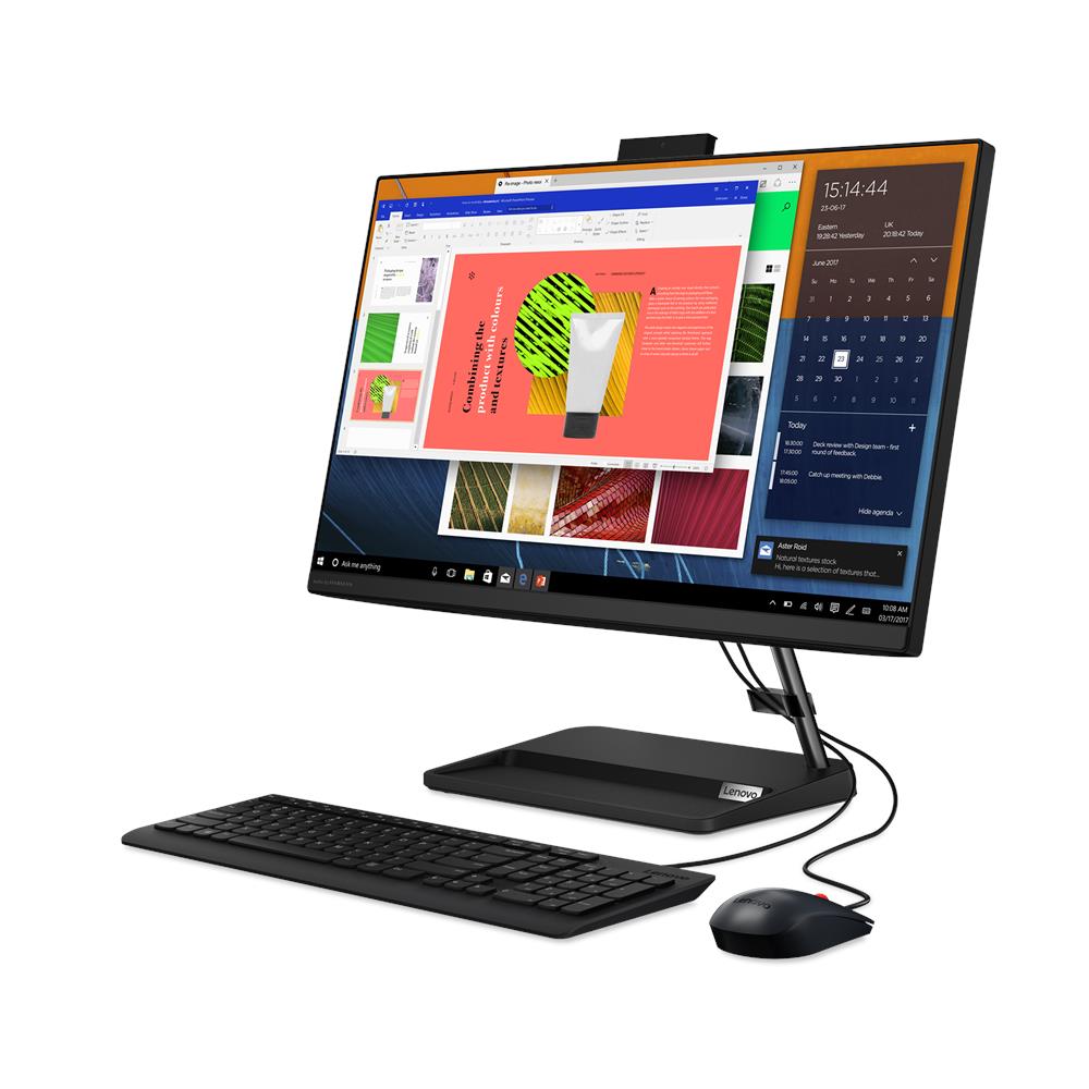 Lenovo IdeaCentre AIO 3 24ALC6 Ryzen5 7430U 16GB 512GB-SSD 23.8"FHD IPS IntegrRadeon Win11Home Black F0G10153CK