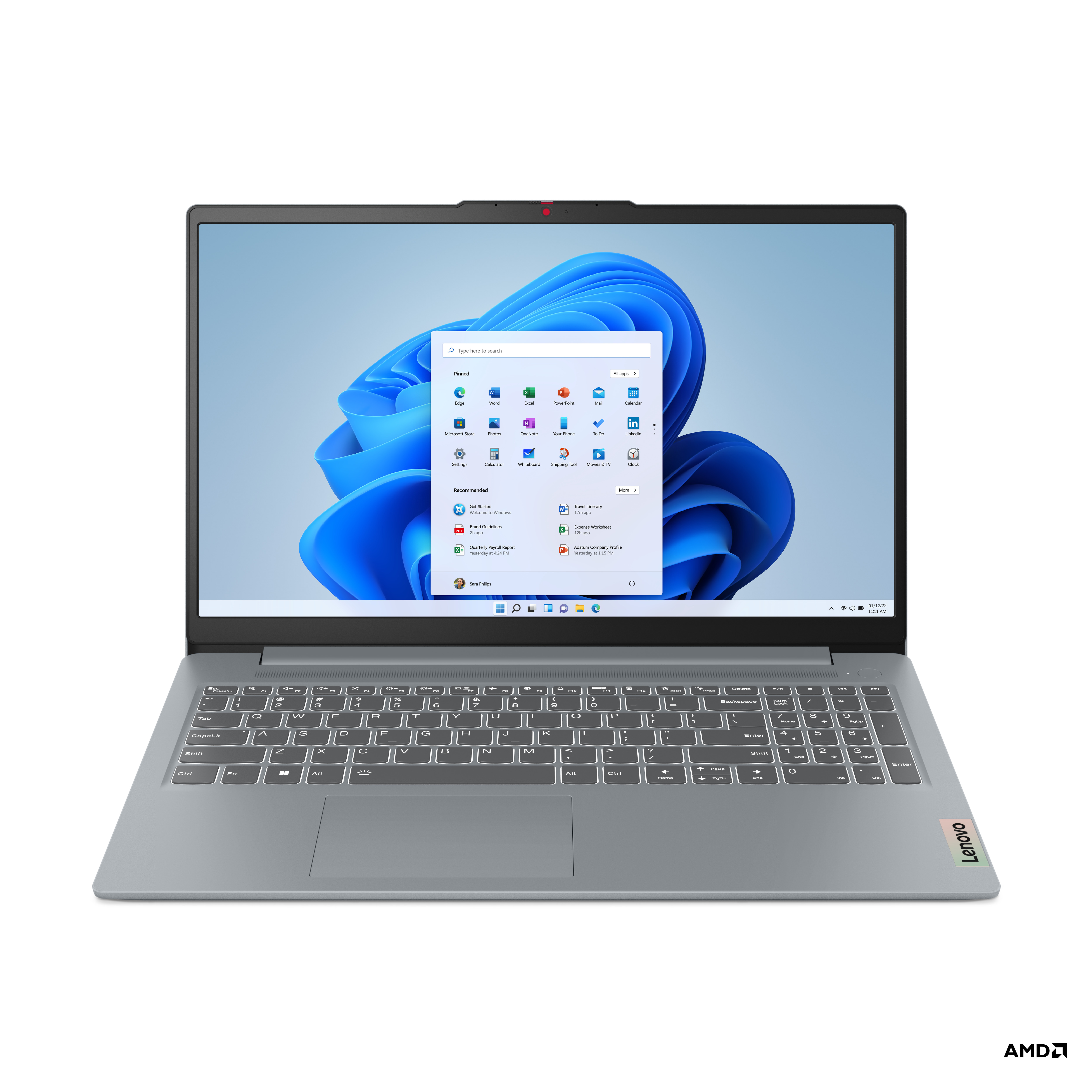 Lenovo IdeaPad Slim 3 15AMN8 AMD Athlon Silver 10 8GB 512GB-SSD 15,6"FHD IPS AG IntegRadeon Win11Home Arctic 82XQ01B9CK