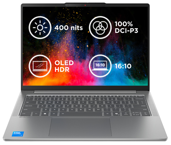 Lenovo IdeaPad Slim 5 14IRH10 Intel i7-13620H 16GB 1TB-SSD 14"WUXGA OLED GL IntelUHD DOS Luna Grey 83HR001BCK