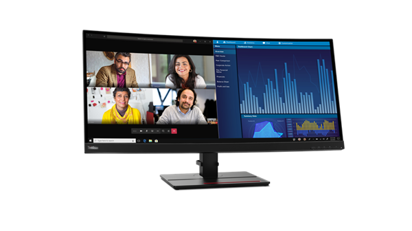 Lenovo LCD P34w-20 34,14" IPS zakřivený/3440x1440/4ms/DP/2xHDMI/3xUSB/USB-C/RJ45/Pivot/Repro/černá 63F2RAT3EU