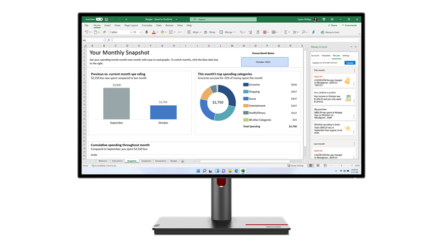 Lenovo LCD ThinkVision T27h-2L 27'' IPS/2560x1440/6ms/HDMI/DP/USB-C/4xUSB-C/Výškově nastavitelný/Pivot/Vesa 63A2GAT1EU