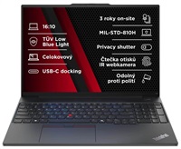 LENOVO NTB ThinkPad E16 AMD G2 - Ryzen5 7535U,16" WUXGA,16GB,256SSD,FHD+IRcam,W11P,5y onsite,5y KYD 21M6S5H400