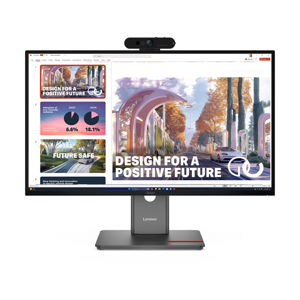 Lenovo P27QD-40 27" 2560x1440 1500:1 350cd 4ms HDMI+DP+USB+USB-C+RJ45 dock PD140W webcam 3y 64B3ZAR2EU