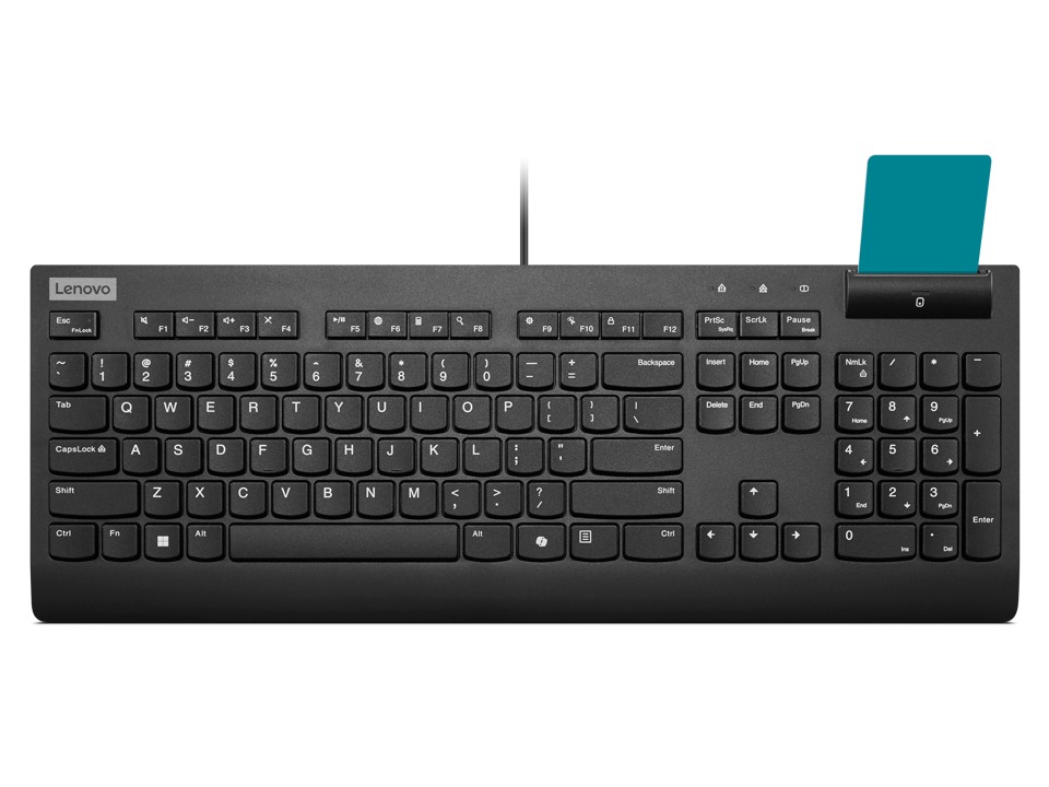 Lenovo Smartcard Wired Keyboard II AI- US Euro/Drátové USB-A/US/Černá 4Y41R64689