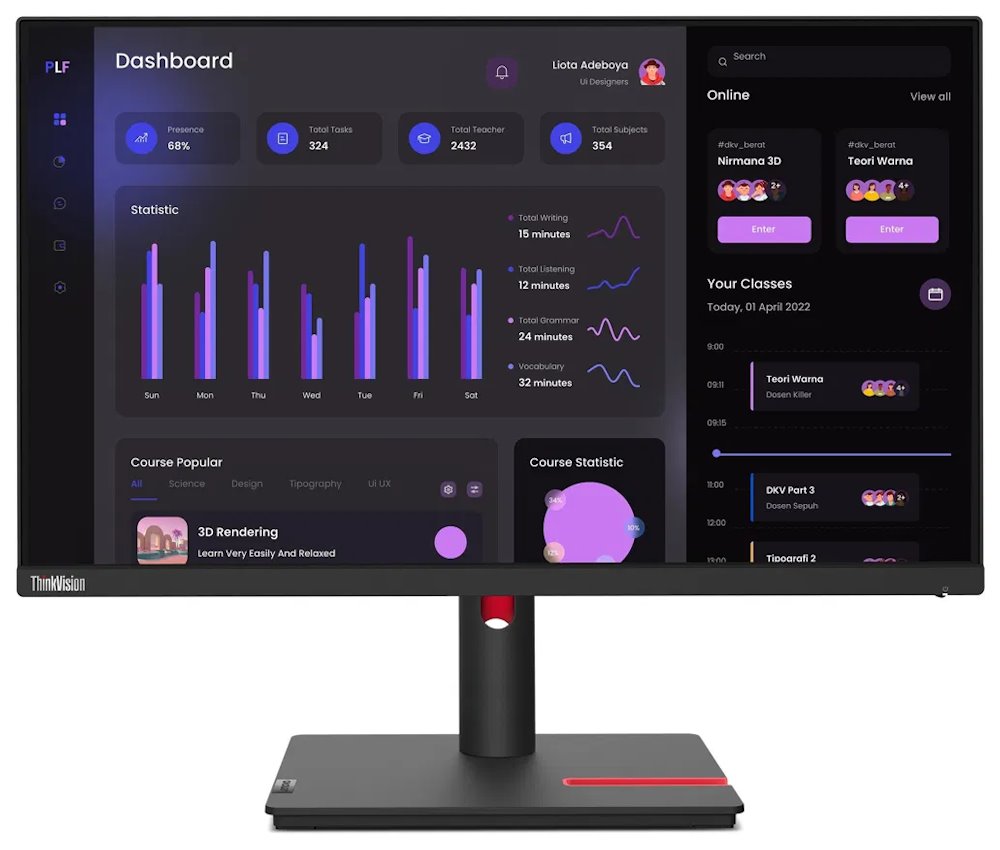 Lenovo T24i-30 24" 1920x1080 1000:1 250N 4ms HDMI+DP+USB+USB-B lift 3y 63CFMATXEU