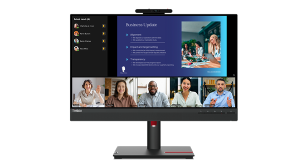 Lenovo T24v-30 23.8" 1920x1080 FHD 1000:1 250N 4ms HDMI+DP+USB+USB-B lift repro webcam 3y 63D8MAT3EU