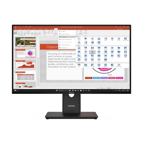Lenovo T27- 40 27" 1920x1080 FHD 1500:1 300N 4ms HDMI+DP+USB+USB-C lift webcam 3y OS 64A5MAT6EU