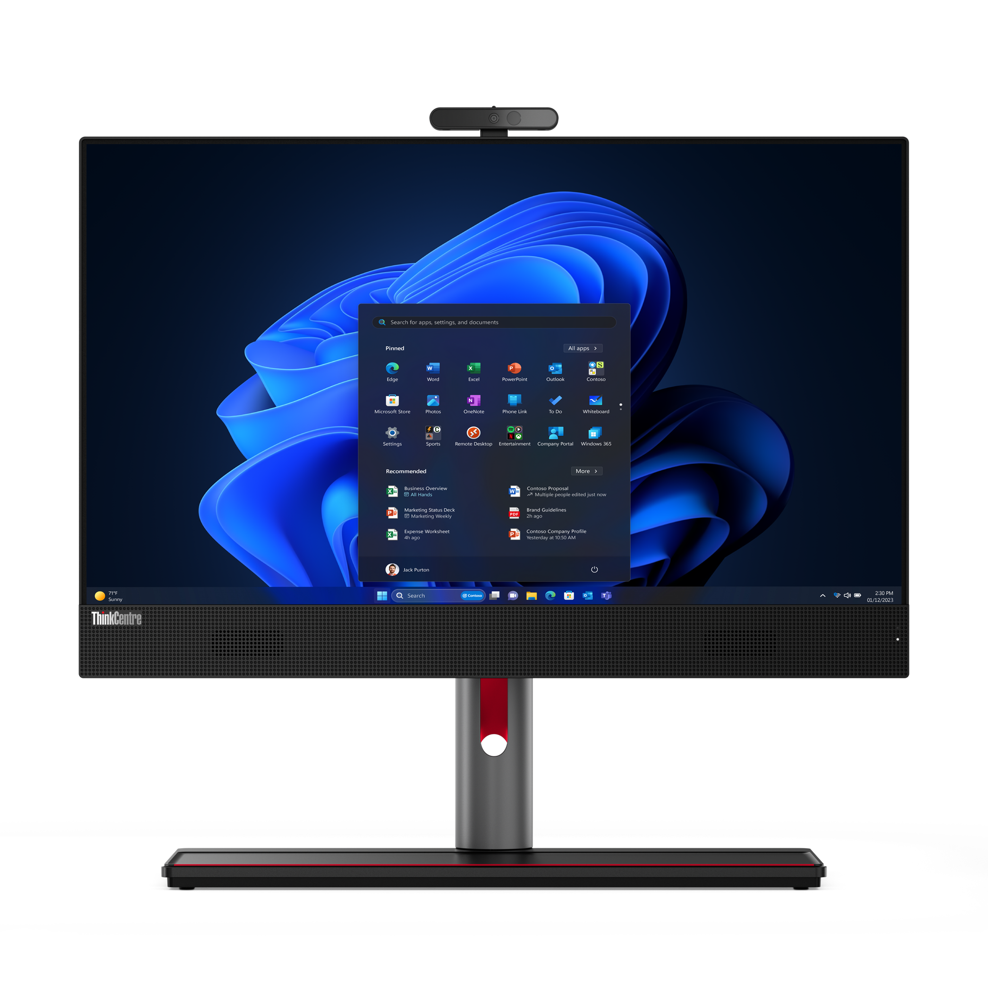 Lenovo ThinkCentre M/M90a Gen 5/23,8"/FHD/T/i7-14700/16GB/1TB SSD/UHD 770/W11P/Black/3R 12SH000PCK