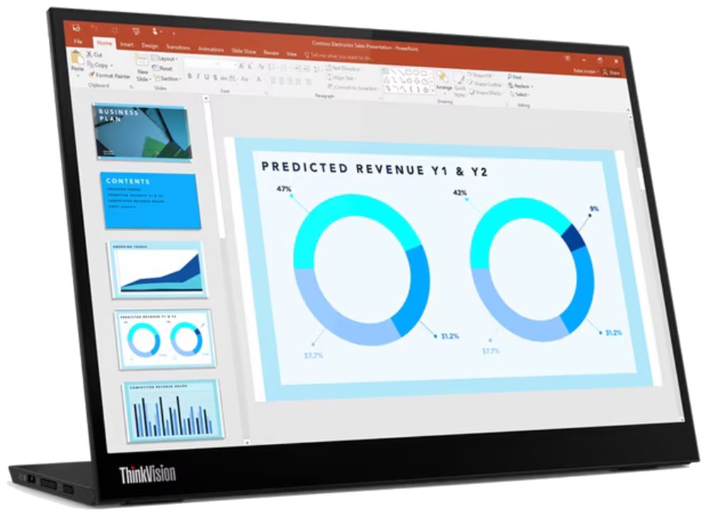 Lenovo ThinkVision M14d/ 14" IPS/ 2240x1400/ 16:10/ 300cd/m2cmd/ 1500:1 / 6ms/ USB/ VESA/ černý 63AAUAT6WL