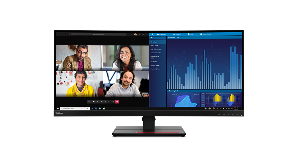 Lenovo ThinkVision P34w-20 34"UWQHD 3440x1440 60Hz 21:9 1000:1 300cd 4ms HDMI+DP+USB-C repro, 3r. 62DCRAT3EU