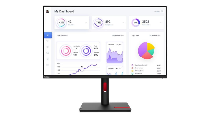 Lenovo ThinkVision/T32p-30/31,5"/IPS/4K UHD/60Hz/6ms/Blck-Red/3R 63D2GAT1EU