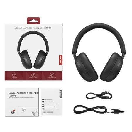 Lenovo Wireless Headphone 2000 = bezdrátová (BT 6.0), skořepinová sluchátka, černá GXD1W20502