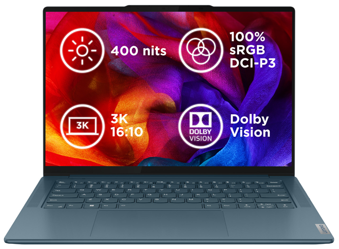 Lenovo Yoga/Pro 7 14IMH9/U5-125H/14,5"/3072x1920/T/32GB/1TB SSD/Arc Xe/bez OS/Tidal Teal/3R 83E2001GCK