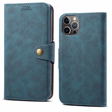 Lenuo Leather flipové pouzdro pro iPhone 14 Pro, modrá 348350