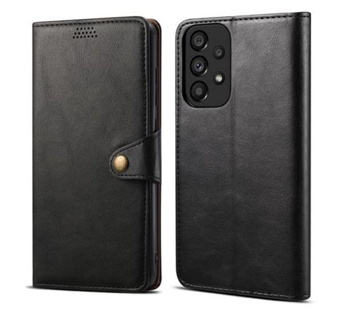 Lenuo Leather flipové pouzdro pro Samsung Galaxy A33 5G, černá 348270
