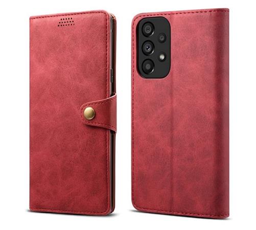 Lenuo Leather flipové pouzdro pro Samsung Galaxy A53 5G, červená 348275