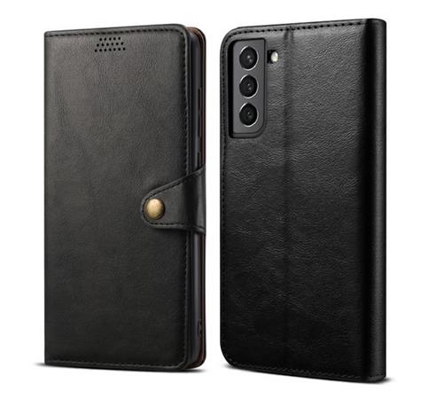 Lenuo Leather flipové pouzdro pro Samsung Galaxy S22 5G, černá 348209