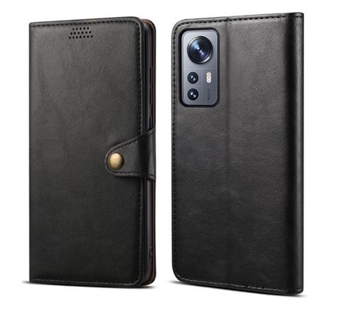 Lenuo Leather flipové pouzdro pro Xiaomi 12/12X, černá 348260