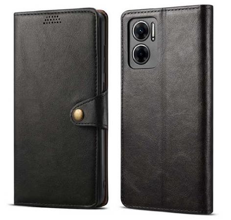 Lenuo Leather flipové pouzdro pro Xiaomi Redmi 10 5G, černá 348314