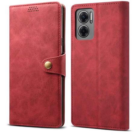 Lenuo Leather flipové pouzdro pro Xiaomi Redmi 10 5G, červená 348315
