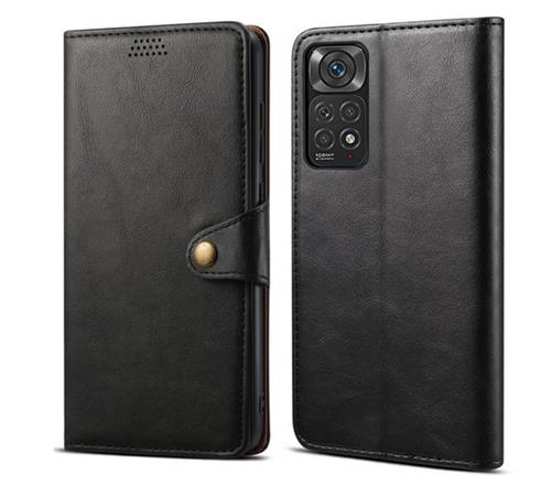Lenuo Leather flipové pouzdro pro Xiaomi Redmi Note 11/11S, černá 348257