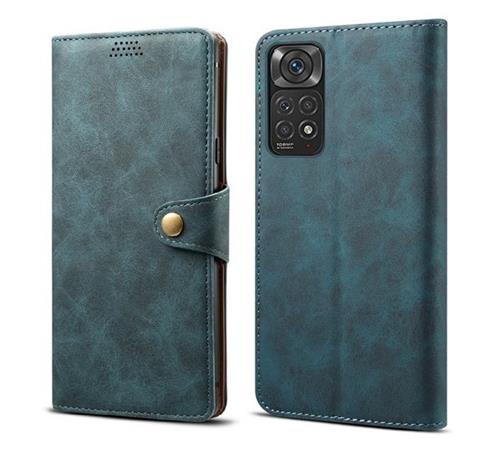 Lenuo Leather flipové pouzdro pro Xiaomi Redmi Note 11/11S, modrá 348259