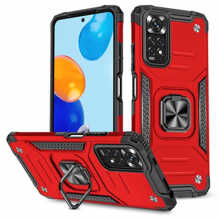 Lenuo Union Armor obal pro Xiaomi Redmi Note 11/11S, červená 348255
