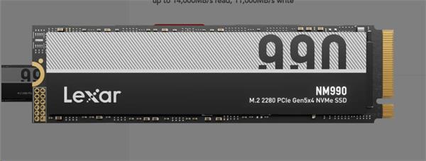 Lexar® 2TB NM990 M.2 NVMe PCIE up to 14000MB/s Read and 10000 MB/s write LNM990X002T-RNNNG