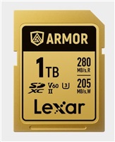 Lexar SDXC ARMOR Gold UHS-II U3, Stainless Steel, IP68 R280/W210 (V60) 1TB LSDAMGL001T-RNNNG