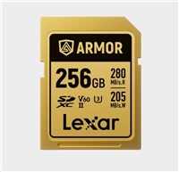 Lexar SDXC ARMOR Gold UHS-II U3, Stainless Steel, IP68 R280/W210 (V60) 256GB LSDAMGL256G-RNNNG