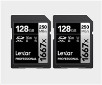 Lexar SDXC Pro 1667X UHS-II U3 R250/W120 (V60) 128G - 2pack LSD1667128G-B2NNG