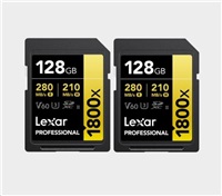 Lexar SDXC Pro 1800x U3 UHS-II R280/W210 (V60) 128GB - 2pack LSD1800128G-B2NNG