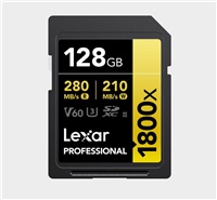 Lexar SDXC Pro 1800x U3 UHS-II R280/W210 (V60) 128GB LSD1800128G-BNNNG