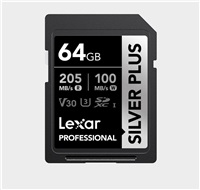 Lexar SDXC Professional SILVER Plus 1066x UHS-I/U3/A2/4K R205/W100 (V30) 64GB LSDSIPL064G-BNNNG