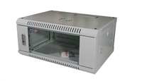 LEXI 19" nástěnný rozvaděč 4U, šířka 600mm, hloubka 450mm, skleněné dveře, nosnost 60kg, dodáván rozložený, b LN4U-60/45