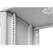 LEXI 19" nástěnný rozvaděč Basic 12U, šířka 520mm, hloubka 450mm, skleněné dveře, bez zad, šedý LX19-12U-450GG
