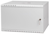 LEXI 19" nástěnný rozvaděč Basic 6U, šířka 520mm, hloubka 450mm, plechové dveře, bez zad, šedý LX19-6U-450MG