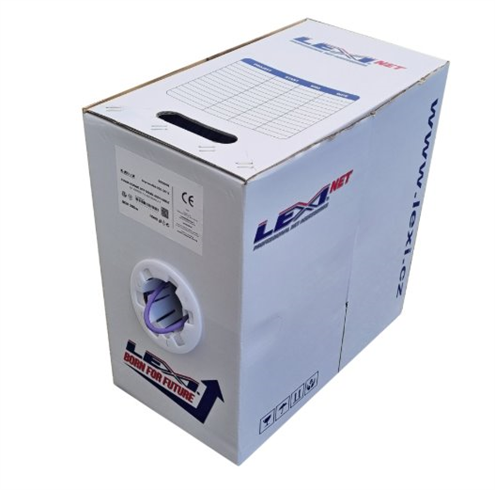 LEXI kábel FTP, Cat5E, drôt, LSOH, Dca, box 305m - fialová KLEXI65704AH