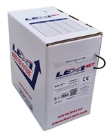 LEXI-Net instalační kabel UTP CAT 5e 24AWG venkovní PE černý 305m samoodvíjecí box KLEXI65504PE-A-RB