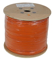 LEXI-Net kabel Cat 6A S/FTP LSOH licna (Dca) 27 AWG 500m cívka, oranžový plášť KLEXI66A904H