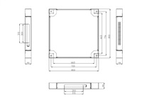 LEXI-Net podstavec s filtrem pro stojanový rozvaděč 800x800, šedý LS-PF88
