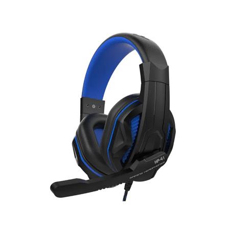 LEXIP STEELPLAY - HP41 DRÁTOVÁ SLUCHÁTKA S MIKROFONEM, ČERNÁ/MODRÁ JVAPS400049