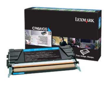 Lexmark C746, C748 Cyan Return Program Toner Cartridge 7K C746A3CG