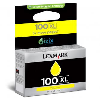Lexmark originál ink 14N1071E, #100XL, yellow, return, 600s, Lexmark S305, 405, 505, 605, PRO205, 7